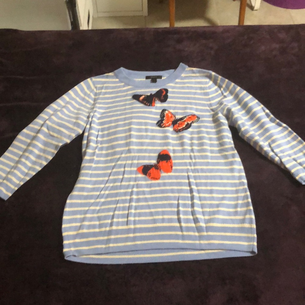 JCrew Butterfly Sweater Shirt